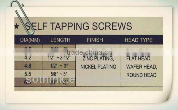 self tapping screws,stainless steel tapping screw (reasonable price)