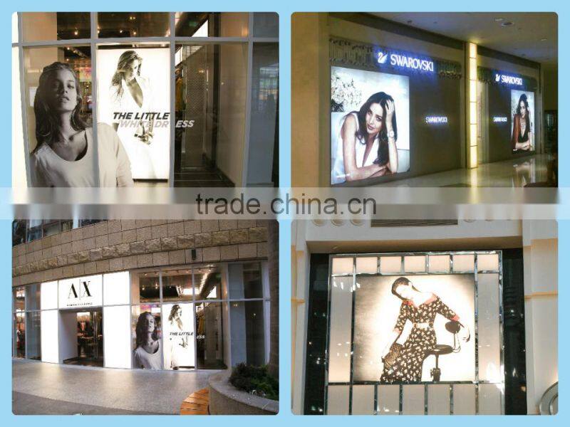 Glass window light box display