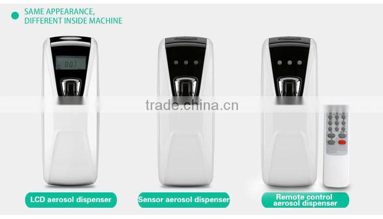 hotel battery aerosol dispenser automaict light sensor lockable telecontrol perfume dispenser