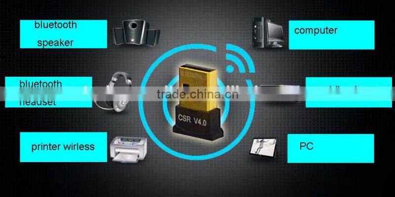 Factory Wholesale Useful CSR Chip Portable USB Bluetooth 4.0 Adapter