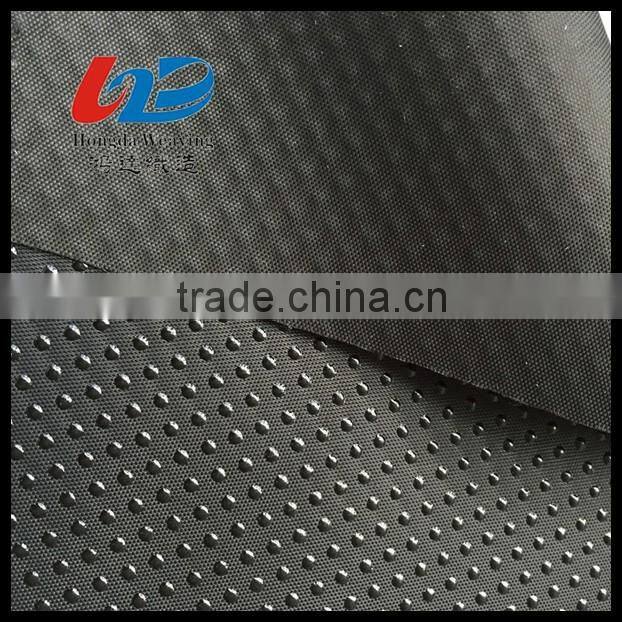 Waterproof 400D Polyester Oxford Fabric With PVC Dots Antislip For Bags/Luggages/Shoes/Mat Using