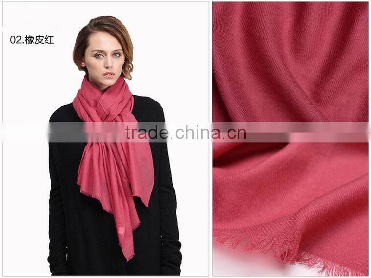 Korea Fashion Women Plain Merino Wool Scarf