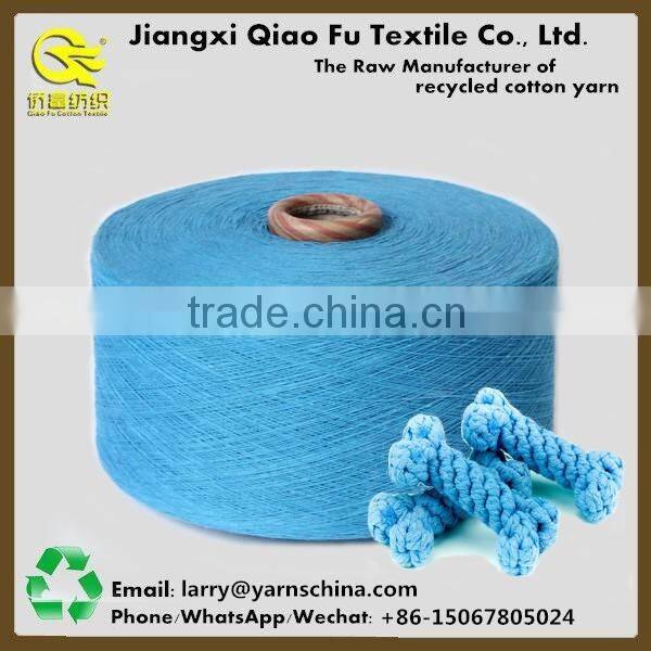 Open End Recycled Cotton Polyester Yarn Knitting for Pet Chew Toys-Bone