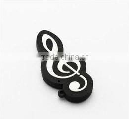 2016 New Arrival musical note shape USB flash drives PVC usb flash key Promotional gift USB pen drive 8gb16gb 32gb 64gb 128gb