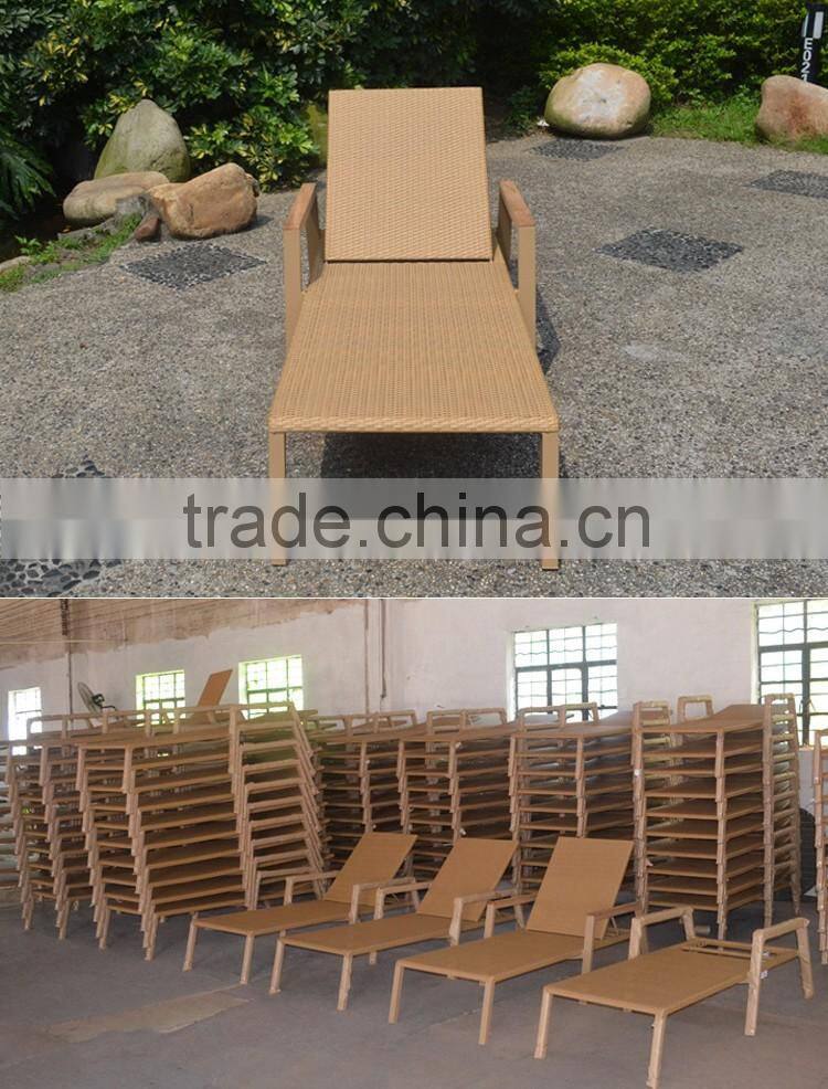 Wicker Teak Handrails With Wheels Rattan Product Modern Outdoor Lounge Chair