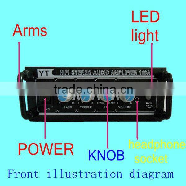 boombox subwoofer amplifier YT-118A with CD/VCD/DVD input