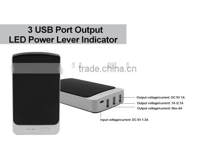 Alibaba Popular selling Power Bank with different capacity for choose 3 USB Port to charge together