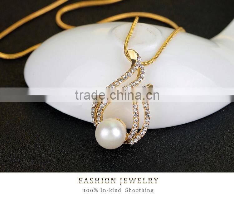 Luxury Brand Imitation Pearl Necklace Earrings Wedding Jewelry Sets Vintage Fashion Crystal Bridal Jewellery Set for Women Gift