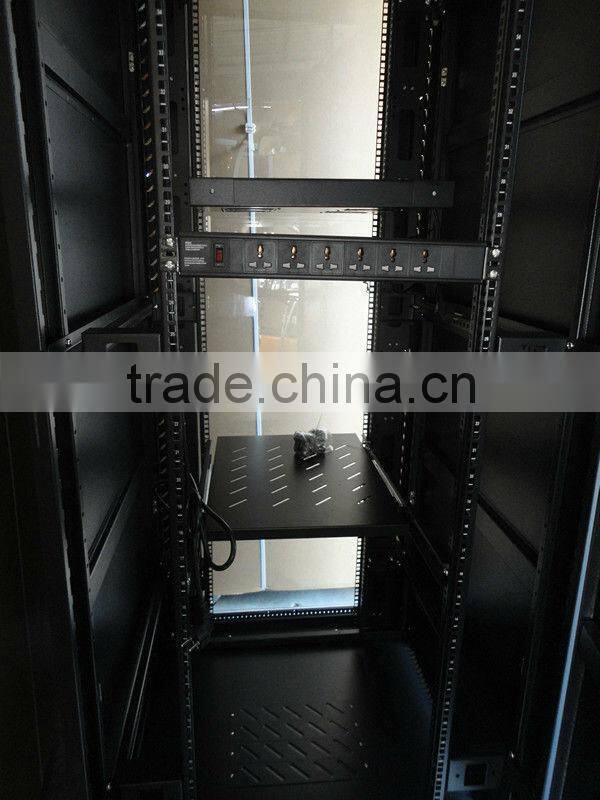 19" 800*1000*42-47U Server Rack with Tempered Glass Front Door