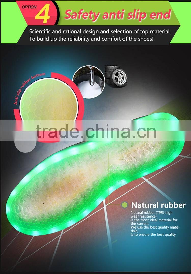 Dubai shoes 2016 summer LED shoes glowing flashing shoes adult