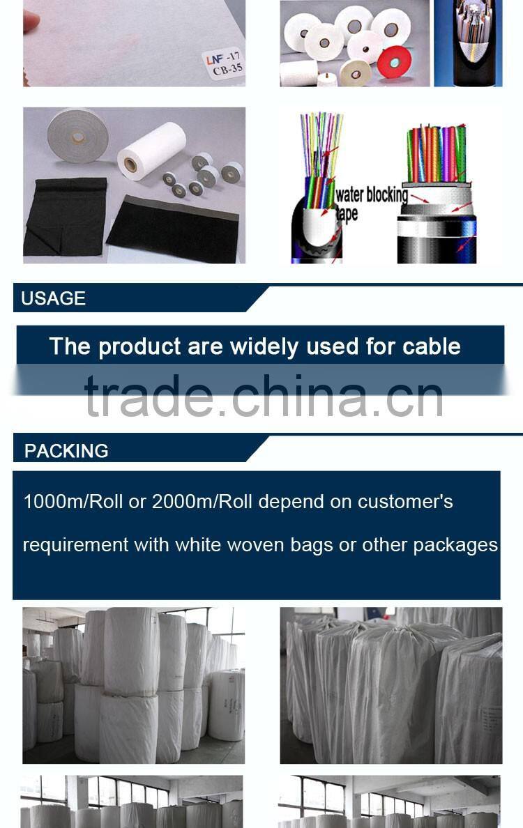 Wenzhou supplier customized 100% polyester water blocking cable tapes nonwoven fabric