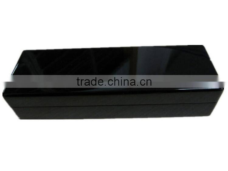 Luxury Wooden Pen Box, Custom Black Lacquer MDF Pen Packaging Box With Logo Printing For 1 or 2 pen