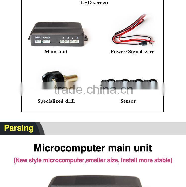Fashion LED car parking display built in buzzer alert parking sensor OEM/ODM