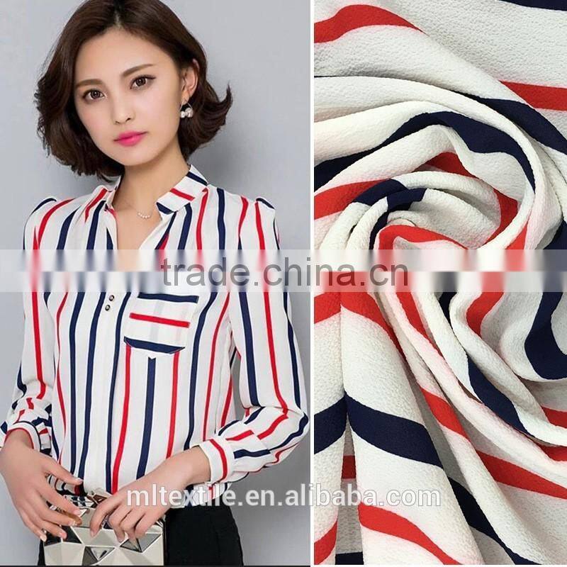 polyester chiffon stripe fabric/shirt fabric