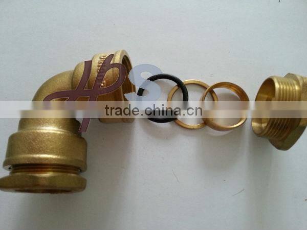 brass compression fitting for PE pipe