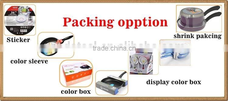 MSF-6696 Color changing painting exterior 10pcs pressing aluminum cookware set healthy ceramic coating interior