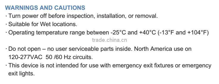 Outdoor DLC LM79 led modern wall lighting fixture 120v /277v photocell