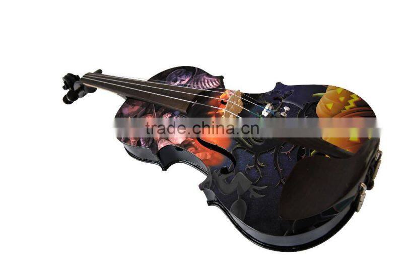Unique Art With Halloween Theme Style Violin Art Painting