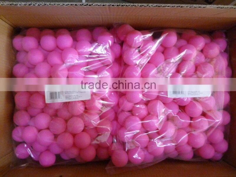 PP Plastic bulk packing 40mm seamless pingpong ball with customized logo printing