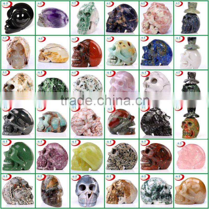 wholesale gemstone skull crystal skull for gifts