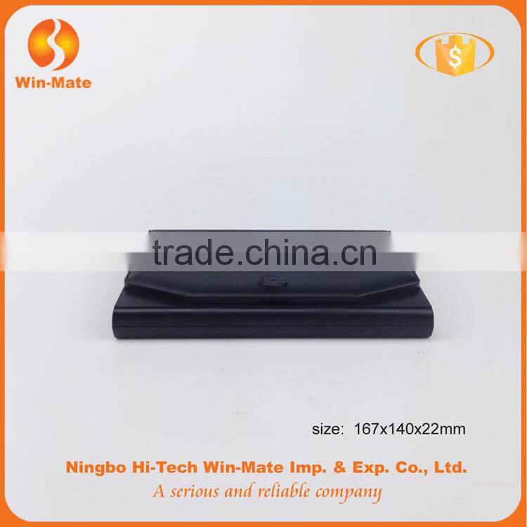 Factory promotion! 2 layer foldable 5 color black large Eyeshadow Palette box with mirror