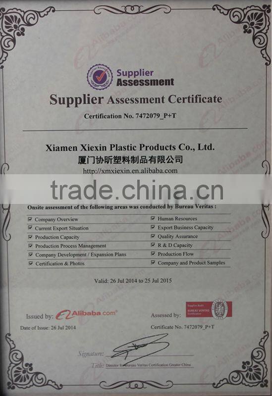 cream pp 24 hooks double clip strip,plastic clip strip,pp plastic clip strip