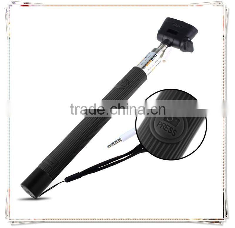 TMO-0201 factory price wired monopod , Cable Take Pole Selfie Stick