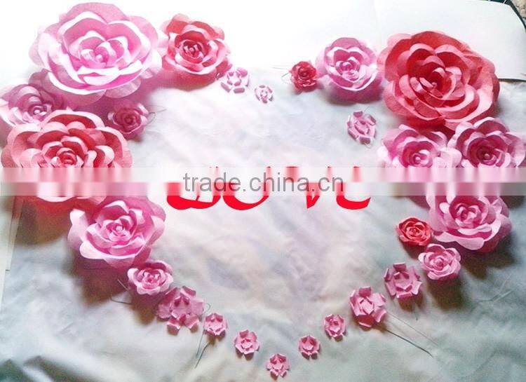 Elegant wedding decoration hanging paper rose flower