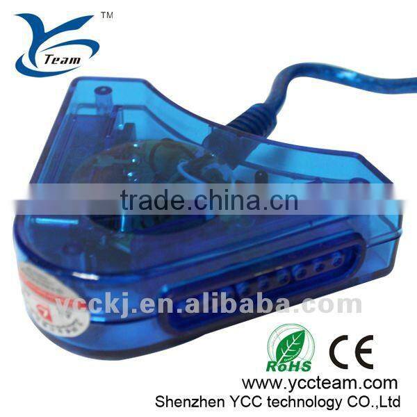 Blue USB Controller Adapter For PS2