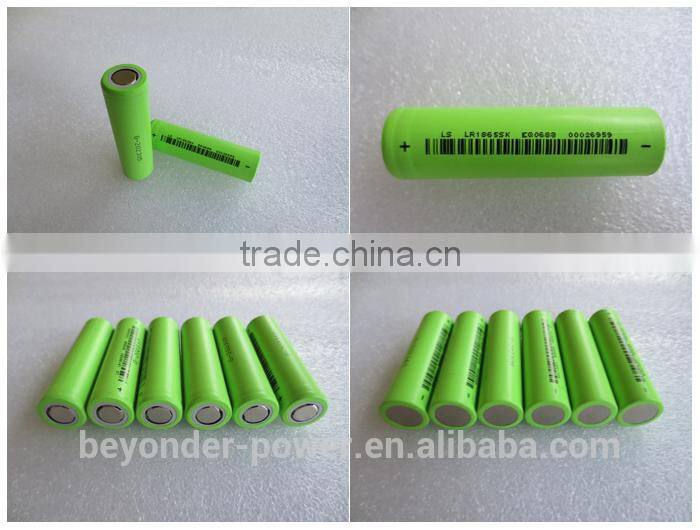 Long cycle life rechargeable li-ion battery cell 2600MAH 18650 battery sanyo cylindrical cell with button top