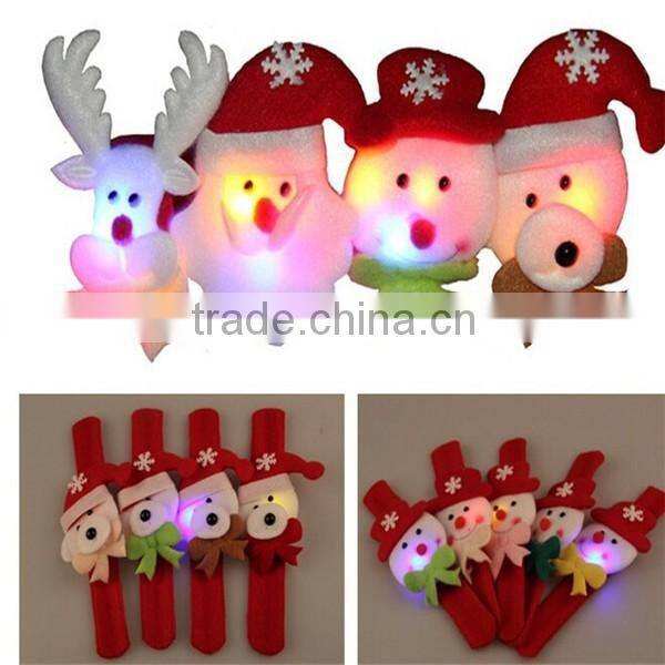 santa claus slap christmas led bracelet custom christmas party bracelet