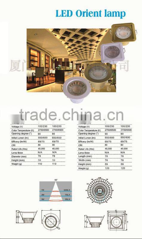 NEW designed led down light 7w IP65 square CE ROHS