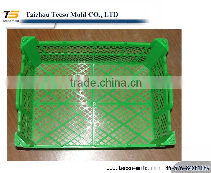 height and folding plastic box foldable crate moulds supplier