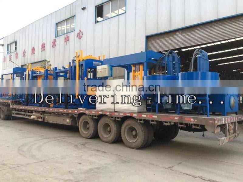 QT4-15 fully automatic concrete cement hollow paver bricks block making machine production line
