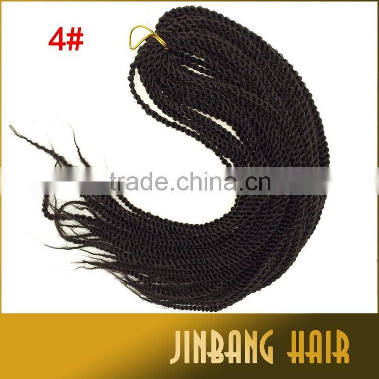 Hot selling 100g 18inch high quality synthetic crochet senegalese twist kinky braid hair