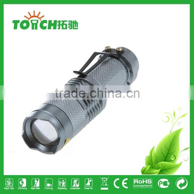 Mini High Power LED flashlight Waterproof Zoomable Torch Light Portable Pocket Flashlight led lamp