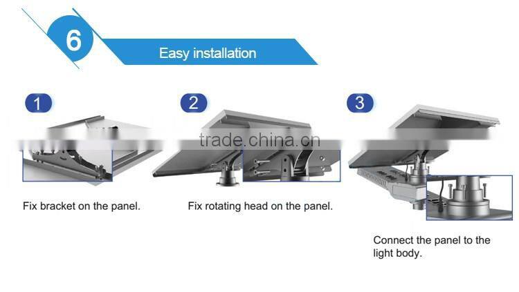 30W Light Time and Motion Sensor Controlled All in One Solar Street Light with 65W Solar Panel