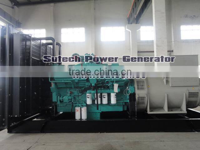 High quality 1500Kva diesel generator powered by Cummins KTA50-GS8 engine, Containerized type or Open type
