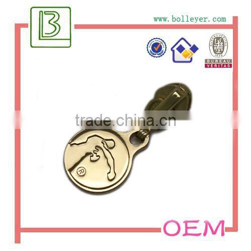 embossed metal zipper puller