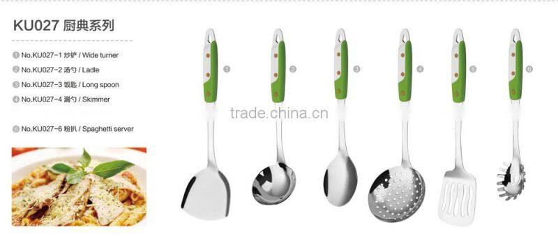 stainless steel kitchen utensil with pp handle food-grade kitchenware sets