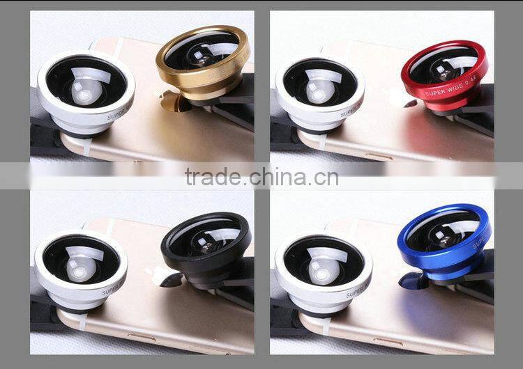 Wholesale Universal Clip-on 0.4x Super Wide Angle Phone Lens for IPhone Ipad Samsung Mobile Phone Camera Lens