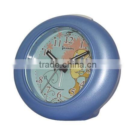 oval shape plastic table alarm clock table clock, desktop clock