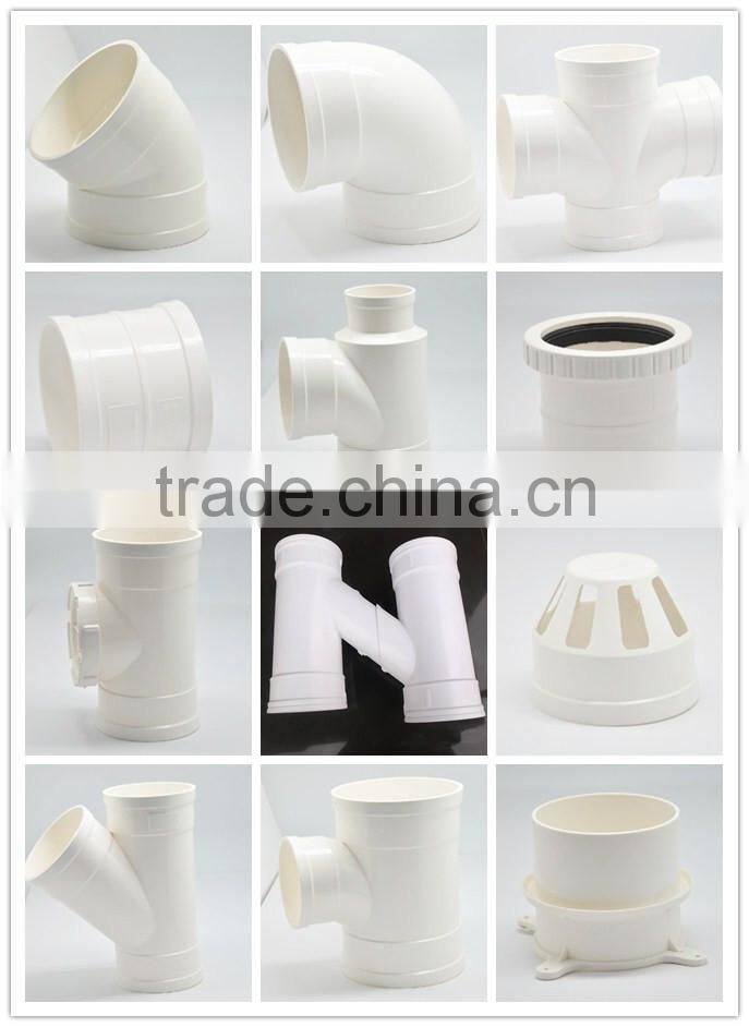 PVC Pipe Fittings PVC Spiral Downstream Port White Color