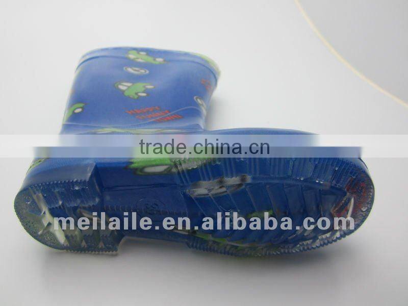 Animated chilsren pvc rain boots