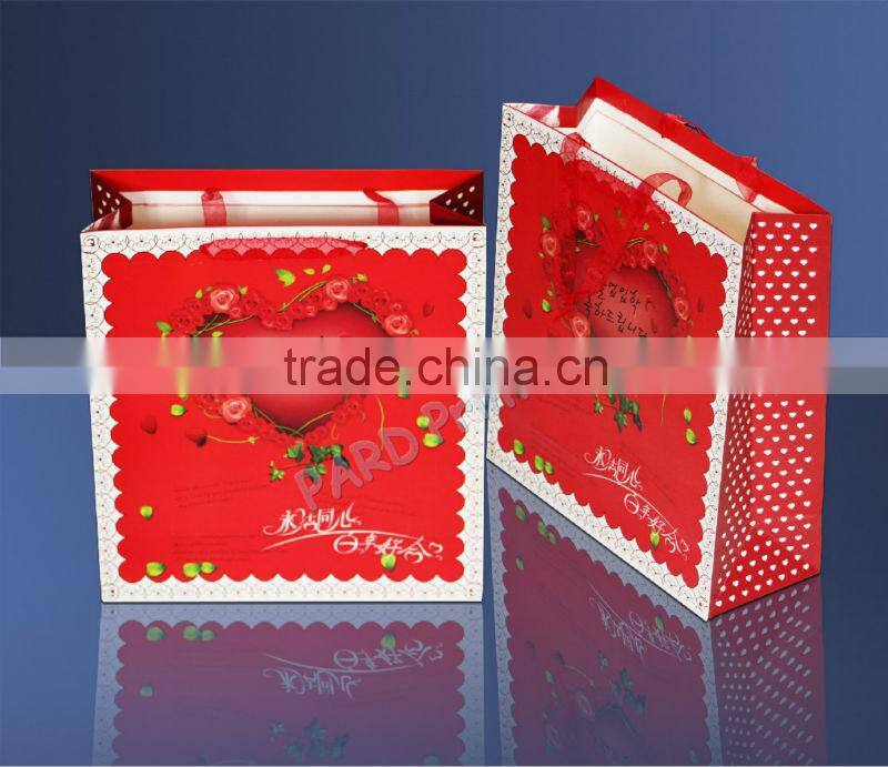 Love heart printing paper bags