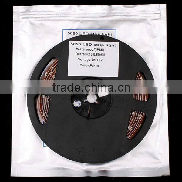 5M Waterproof 5050 SMD 150LEDs/reel LED Strip Light White DC12V or 24V
