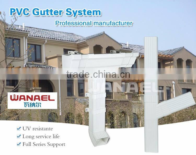 ISO CE Certificated Top Quality Plastic PVC Rectangular Gutter Downpipe Manufacture