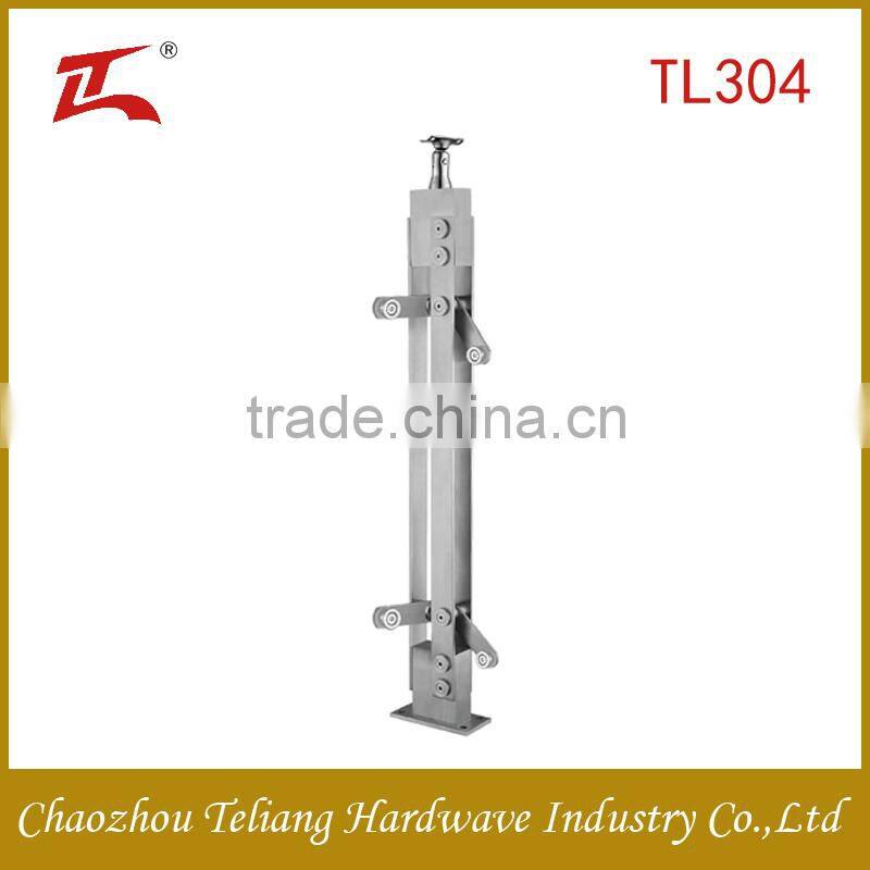 fashionable stainless steel stair railing for outdoor steps