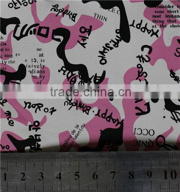 Custom printing china products shoes bags pu coated split leather