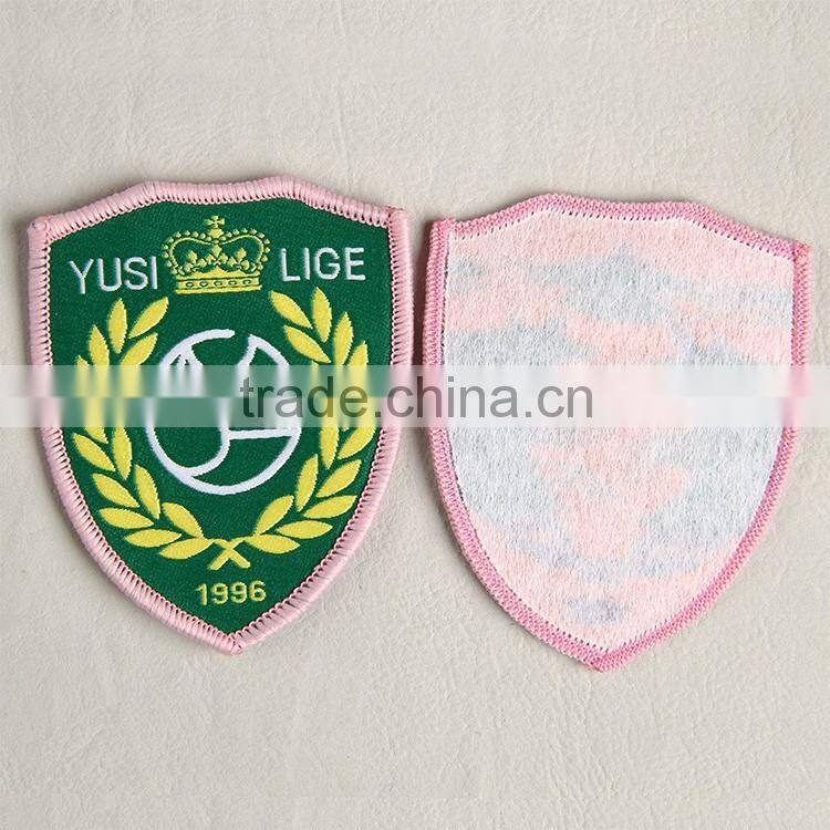 High defination unshaped decorative woven patch with more color designs for school clothing